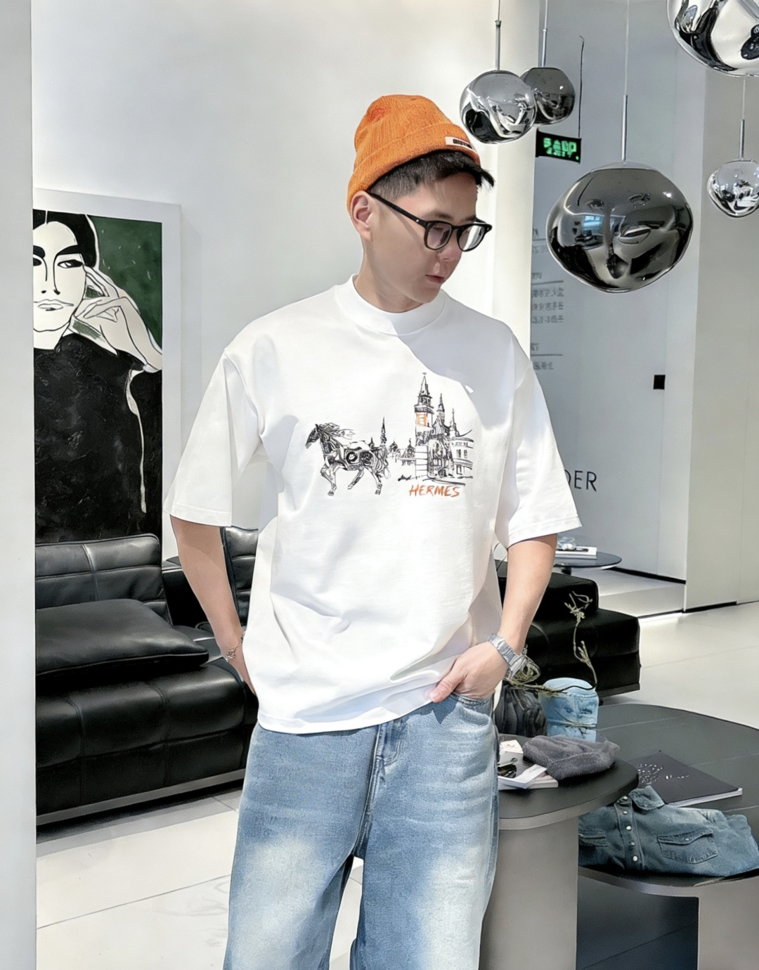 爱🐎仕/新年限定款2026春夏款/官网同步面料采用重磅纯棉精梳棉面料，OS宽松版型，上身版型超正！日常百