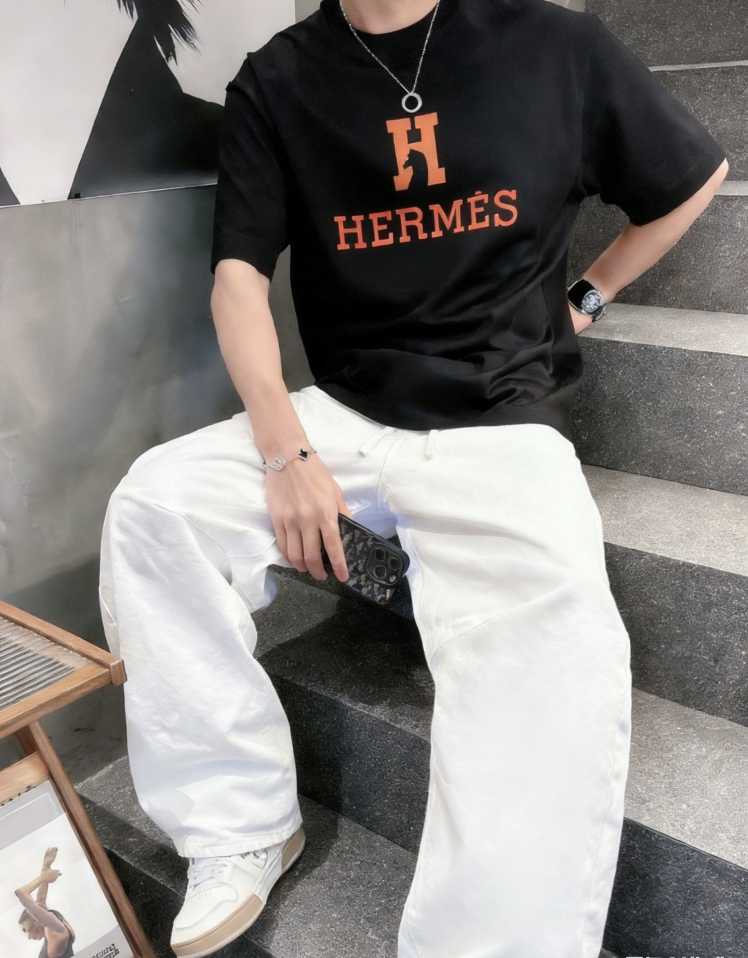 爱🐎仕/新年限定款2026春夏款/官网同步面料采用重磅纯棉精梳棉面料，OS宽松版型，上身版型超正！日常百