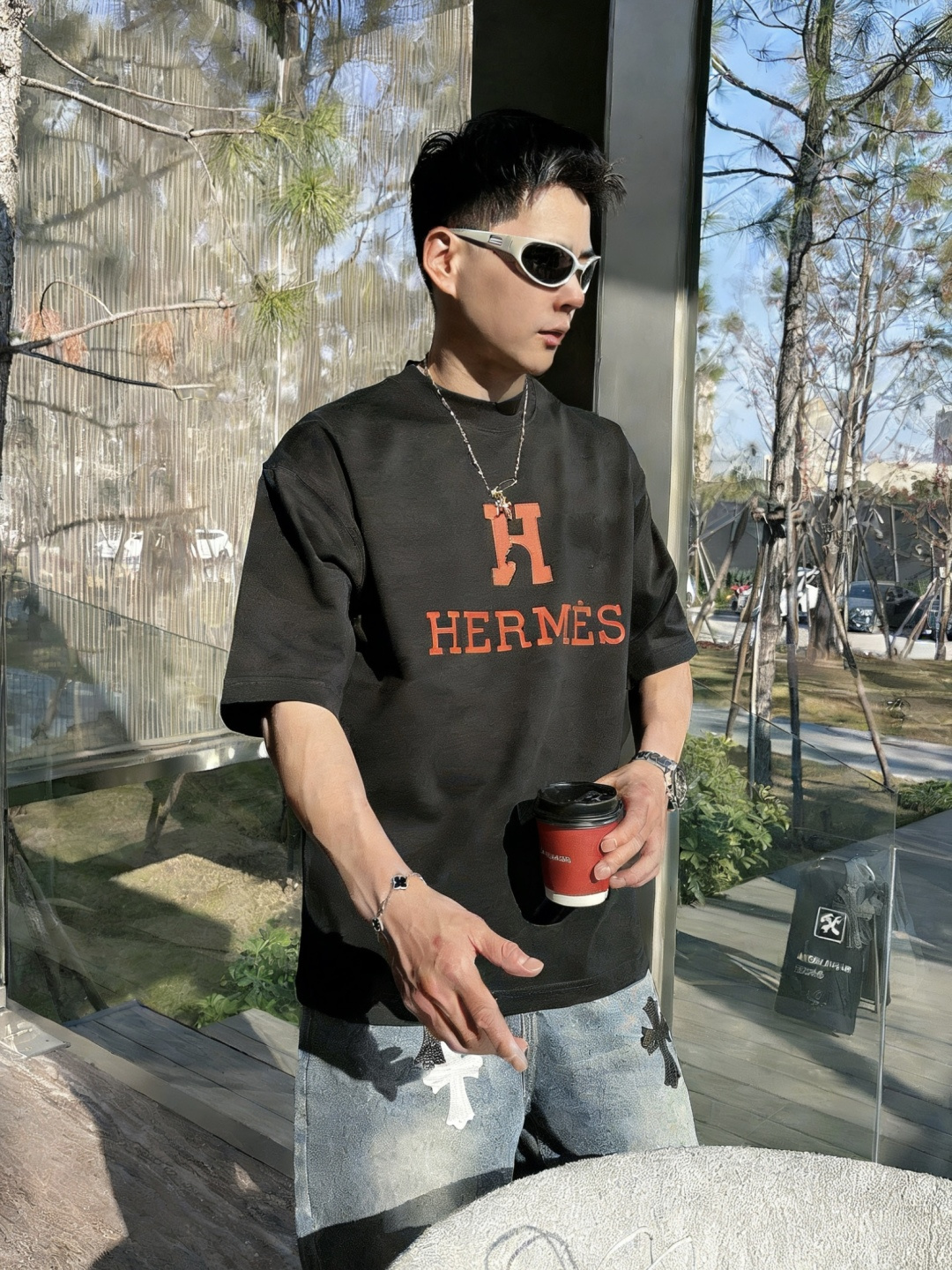 爱🐎仕/新年限定款2026春夏款/官网同步面料采用重磅纯棉精梳棉面料，OS宽松版型，上身版型超正！日常百