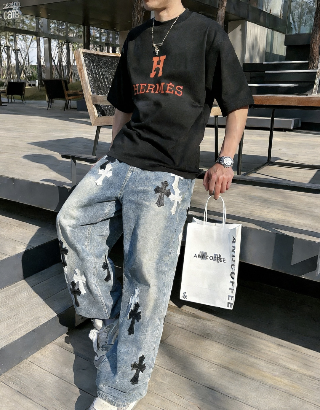 爱🐎仕/新年限定款2026春夏款/官网同步面料采用重磅纯棉精梳棉面料，OS宽松版型，上身版型超正！日常百