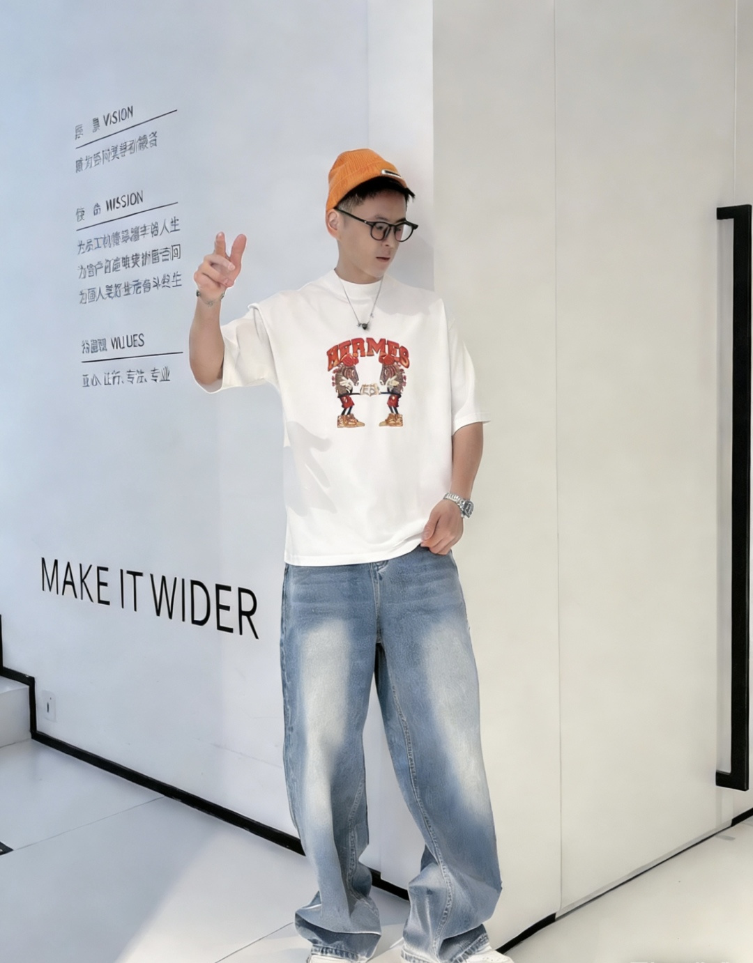 爱🐎仕/新年限定款2026春夏款/官网同步面料采用重磅纯棉精梳棉面料，OS宽松版型，上身版型超正！日常百