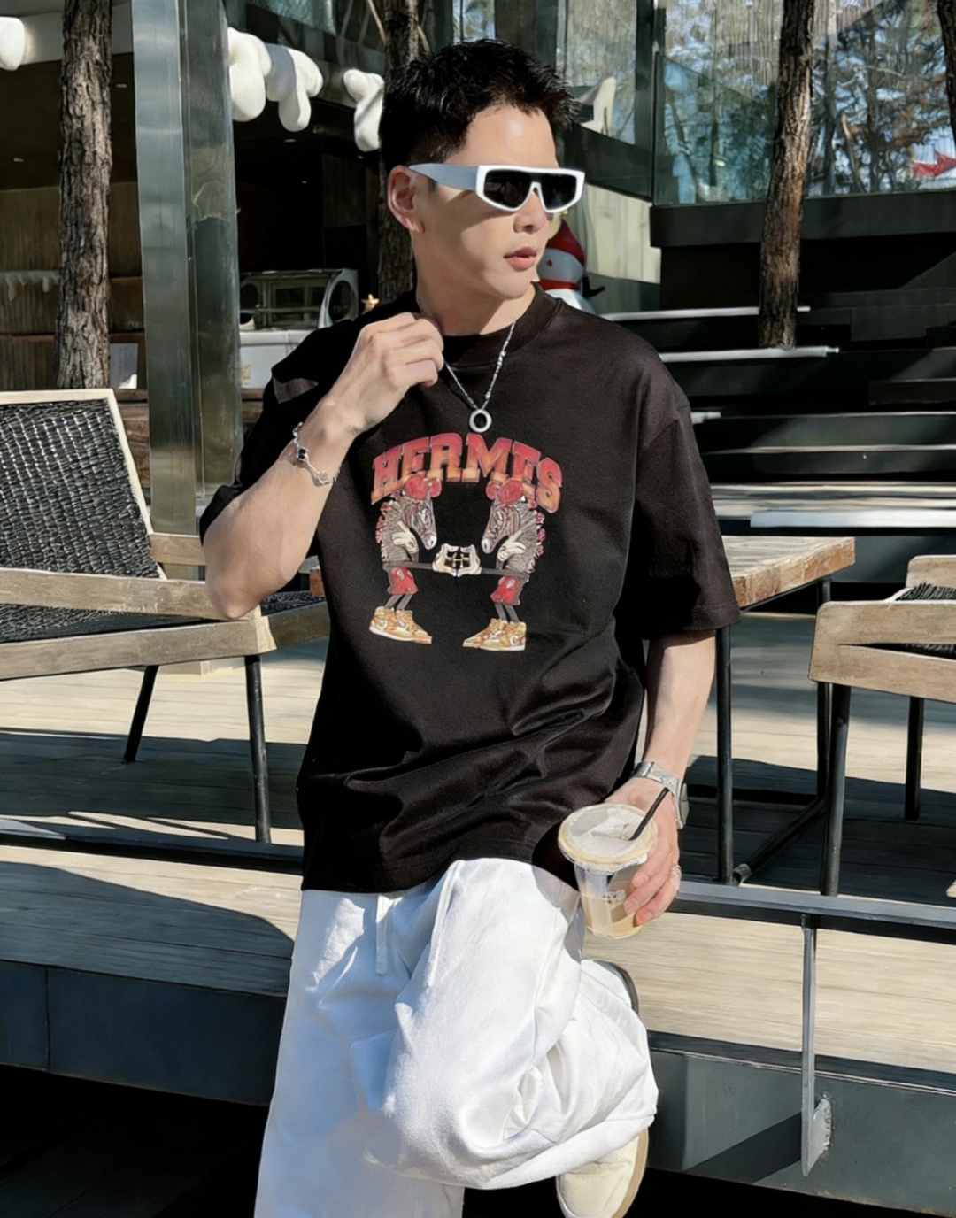 爱🐎仕/新年限定款2026春夏款/官网同步面料采用重磅纯棉精梳棉面料，OS宽松版型，上身版型超正！日常百