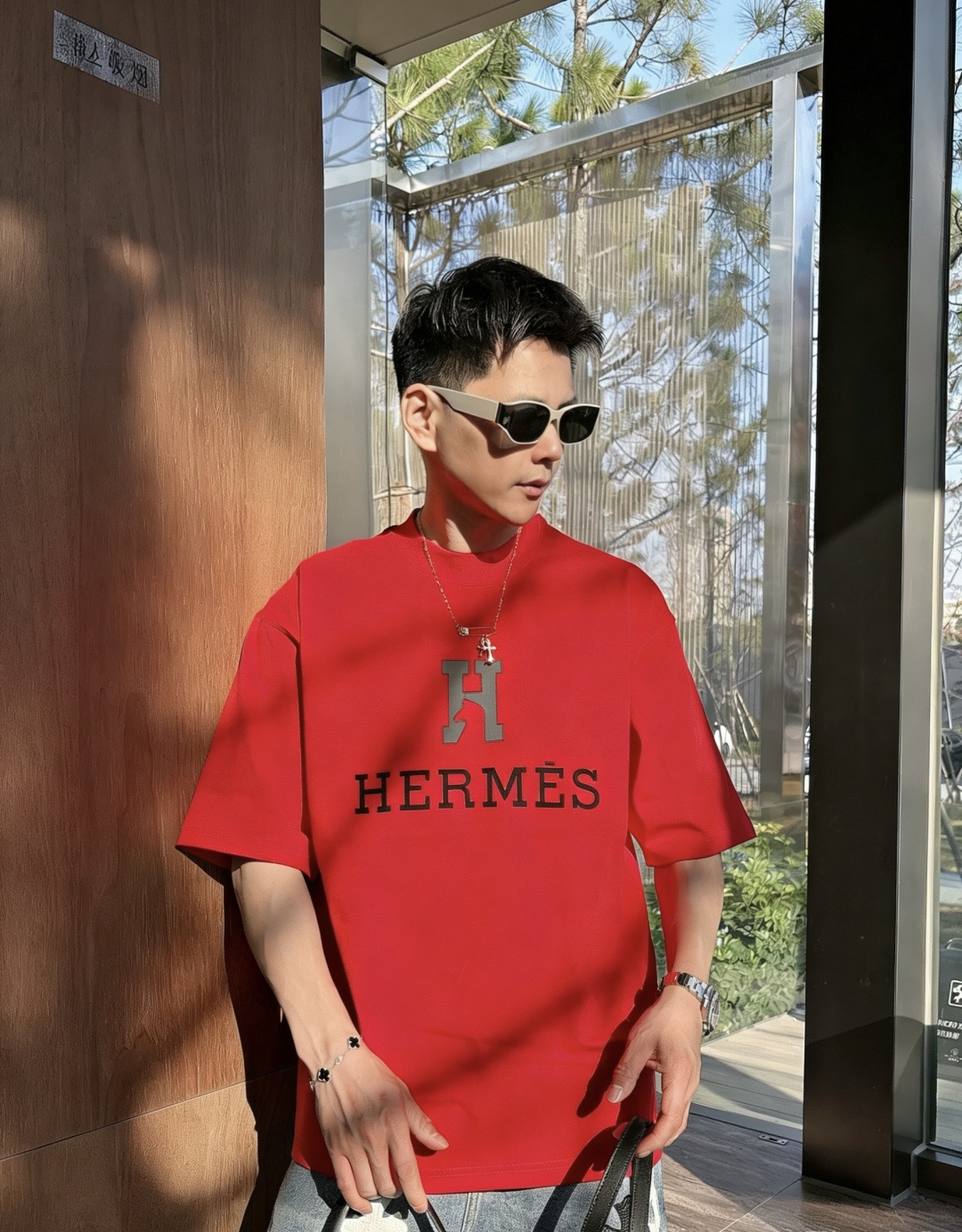 爱🐎仕/新年限定款2026春夏款/官网同步面料采用重磅纯棉精梳棉面料，OS宽松版型，上身版型超正！日常百