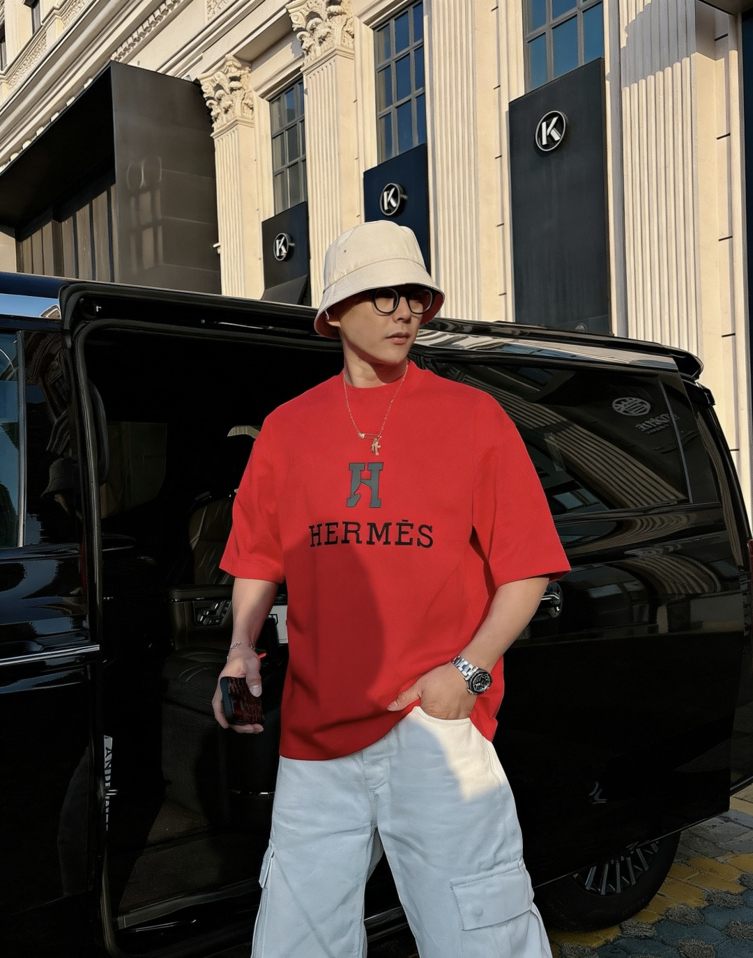 爱🐎仕/新年限定款2026春夏款/官网同步面料采用重磅纯棉精梳棉面料，OS宽松版型，上身版型超正！日常百