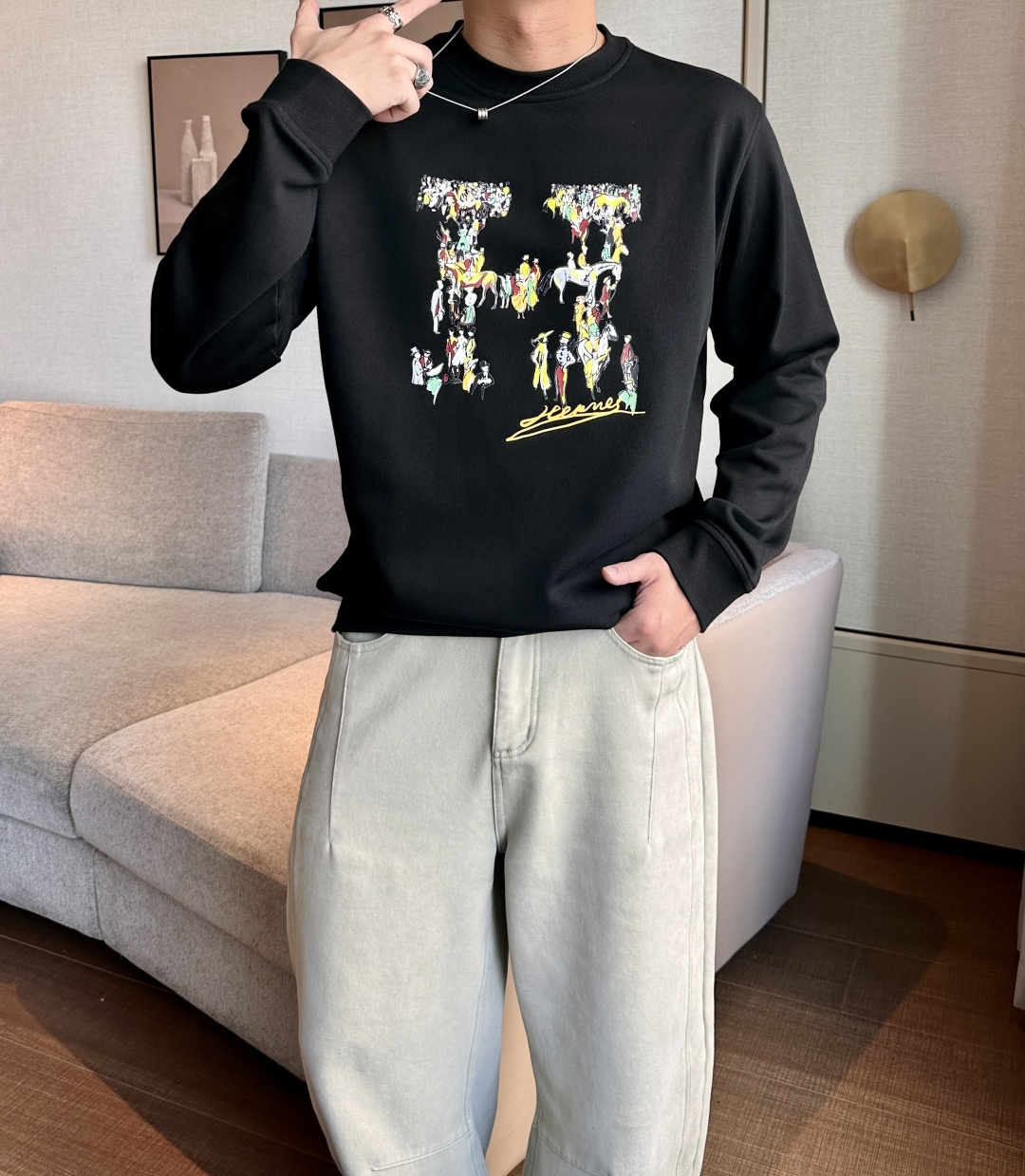 爱🐎仕 /2025秋冬新品 定制顶级卫衣棉，面料特别有质感，冬季必备单品，保暖性好。男女通穿，细节到位，