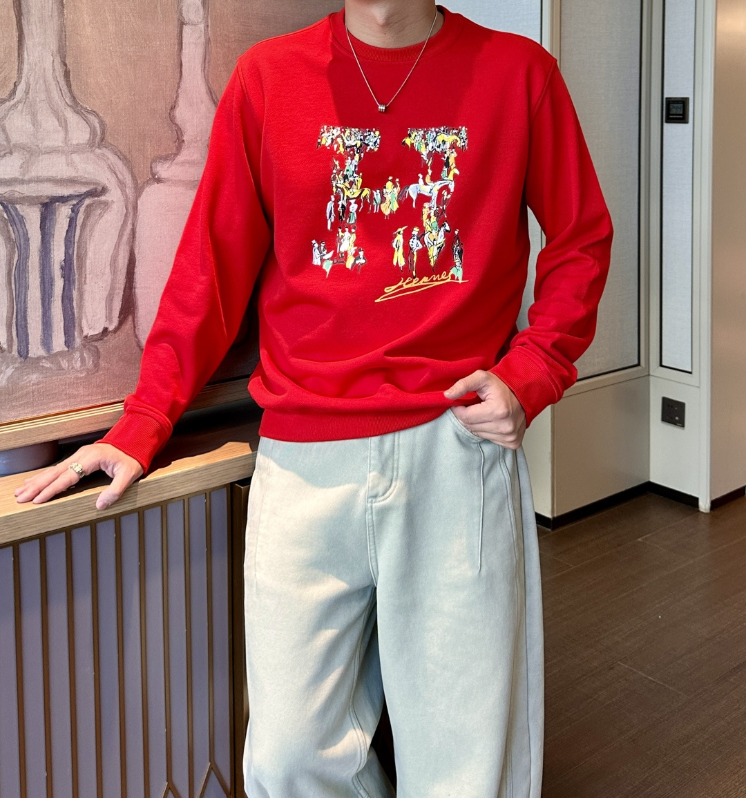 爱🐎仕 /2025秋冬新品 定制顶级卫衣棉，面料特别有质感，冬季必备单品，保暖性好。男女通穿，细节到位，