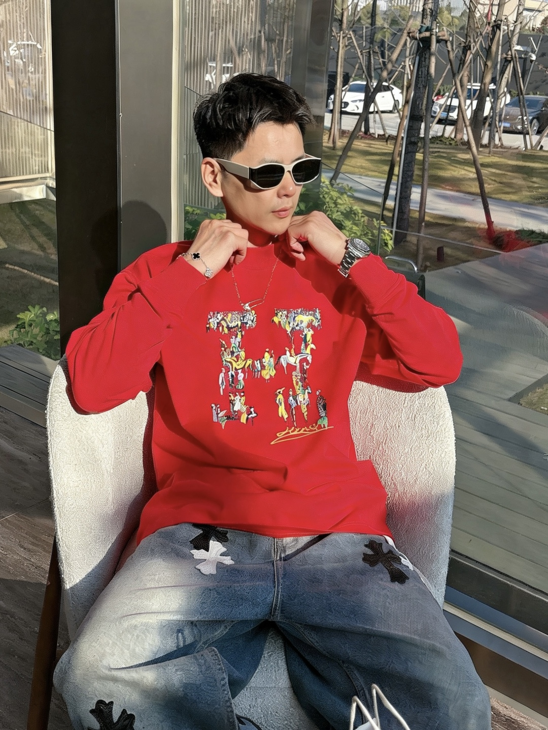 爱🐎仕 /2025秋冬新品 定制顶级卫衣棉，面料特别有质感，冬季必备单品，保暖性好。男女通穿，细节到位，