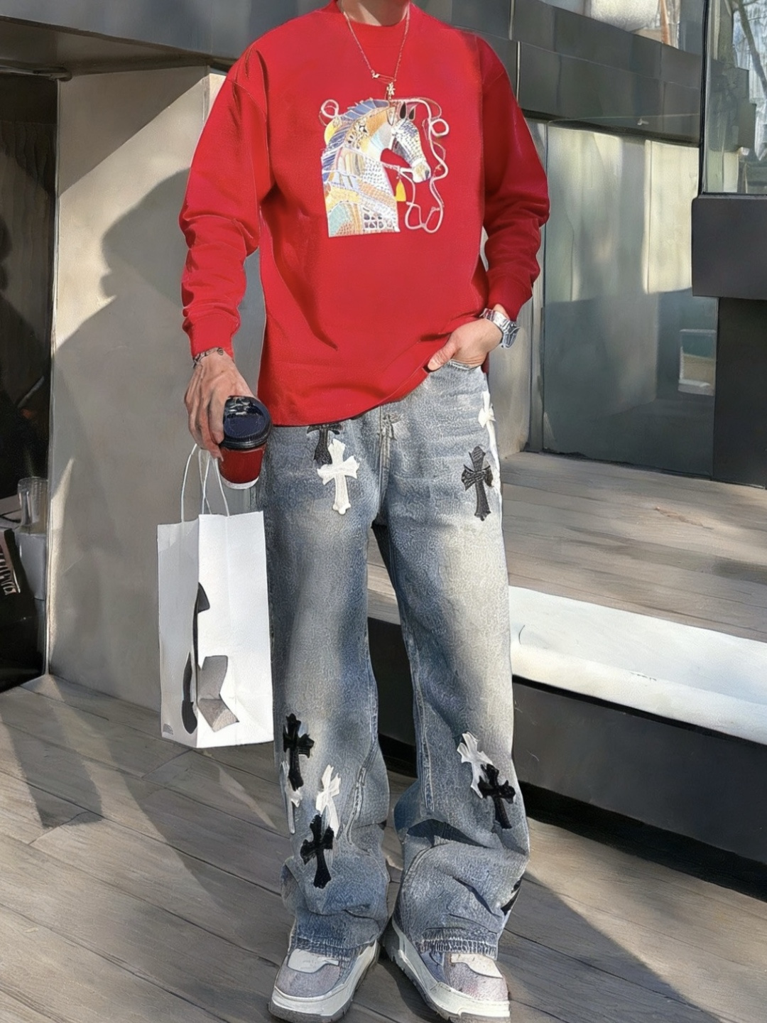 爱🐎仕 /2025秋冬新品 定制顶级卫衣棉，面料特别有质感，冬季必备单品，保暖性好。男女通穿，细节到位，