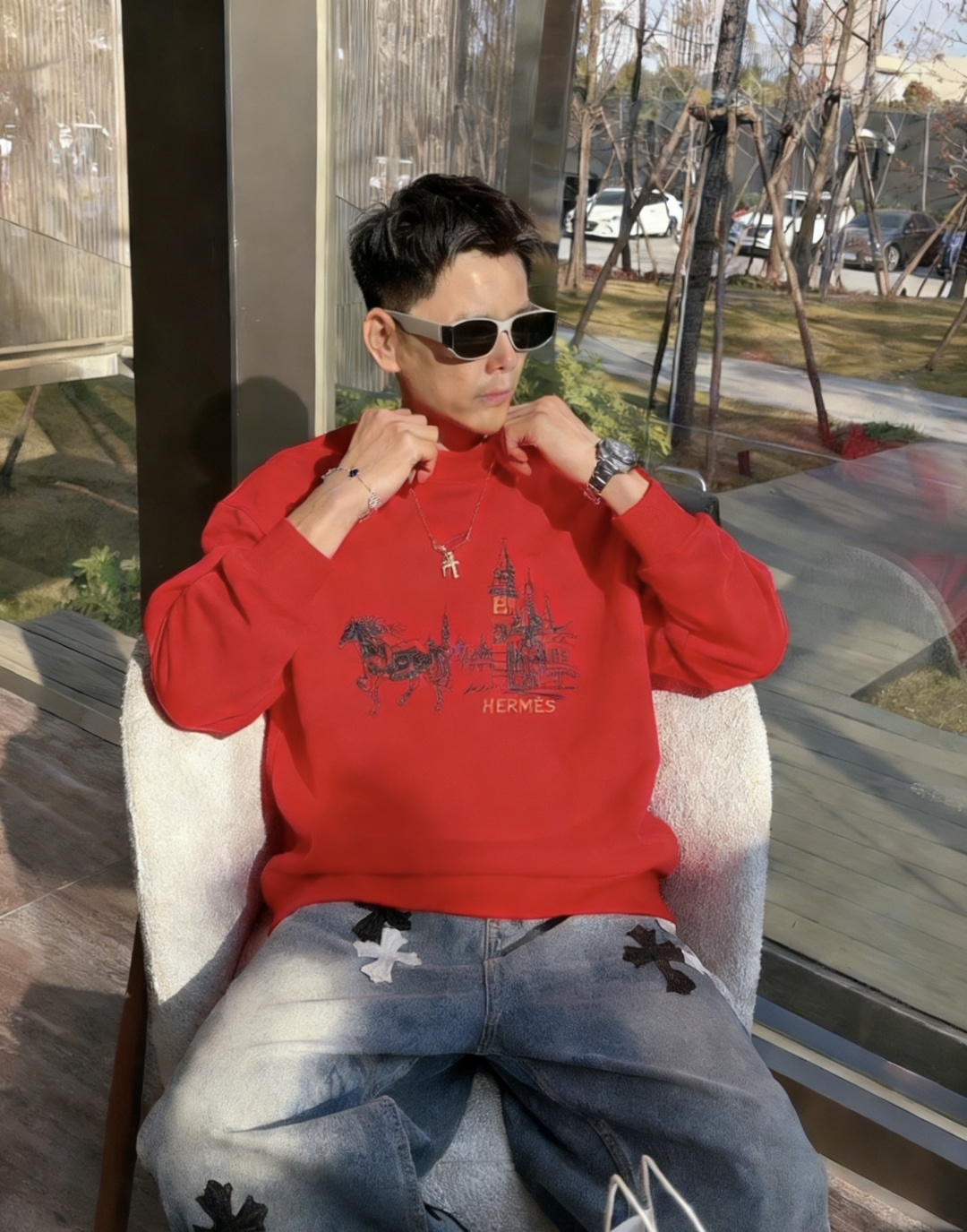 爱🐎仕 /2025秋冬新品 定制顶级卫衣棉，面料特别有质感，冬季必备单品，保暖性好。男女通穿，细节到位，