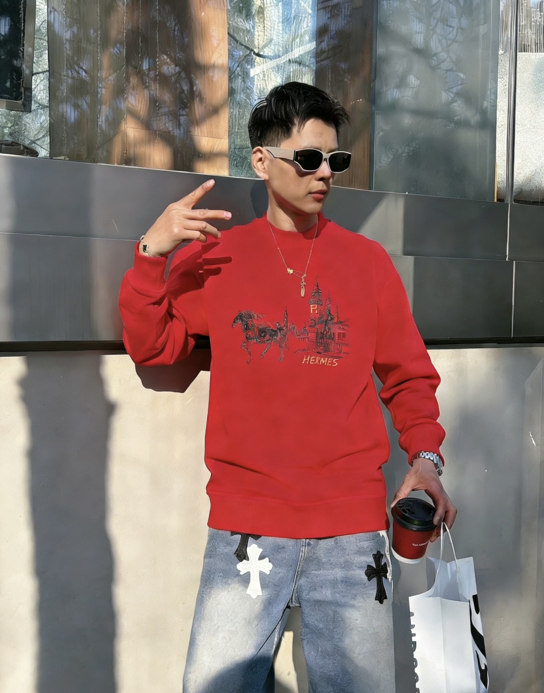 爱🐎仕 /2025秋冬新品 定制顶级卫衣棉，面料特别有质感，冬季必备单品，保暖性好。男女通穿，细节到位，