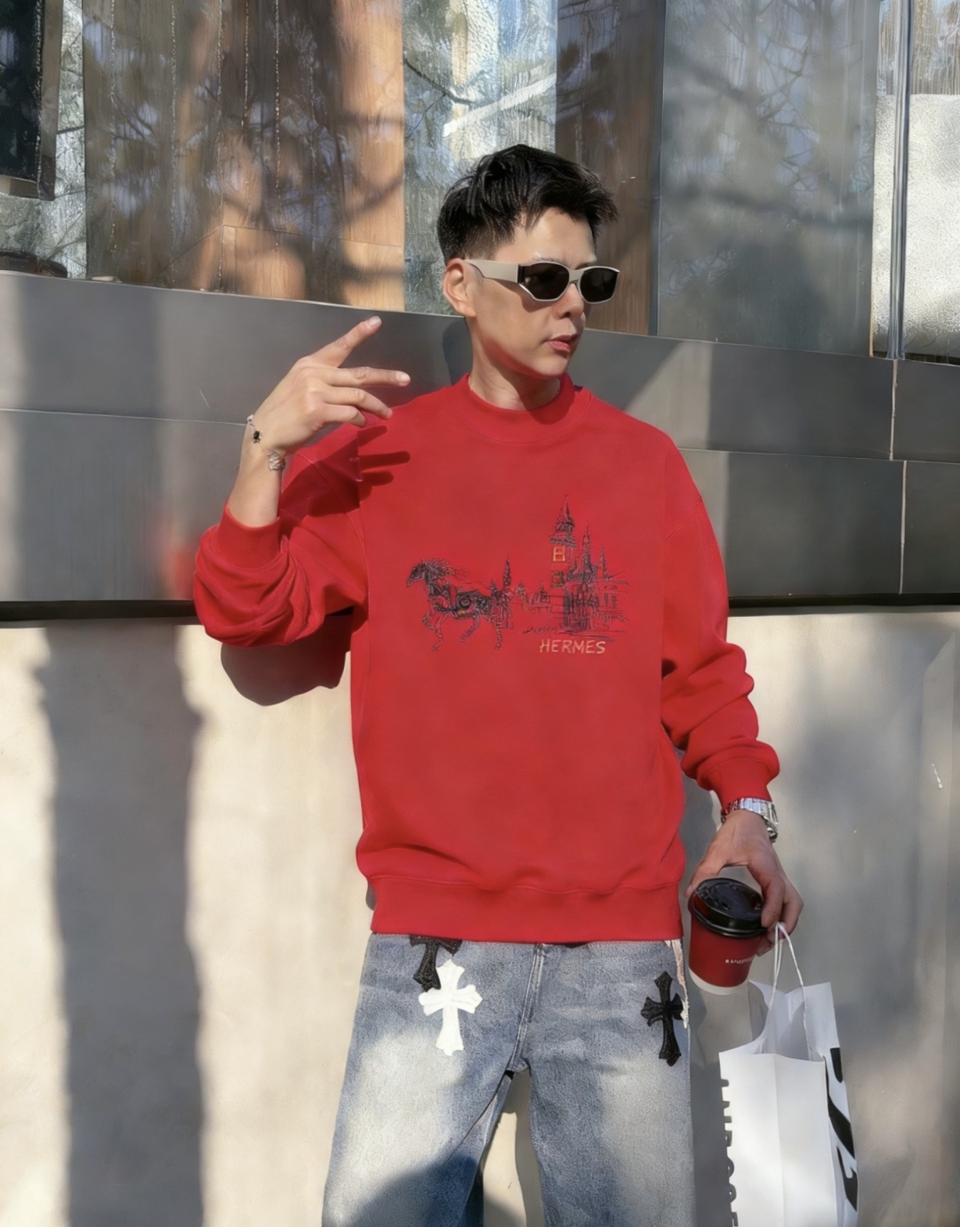 爱🐎仕 /2025秋冬新品 定制顶级卫衣棉，面料特别有质感，冬季必备单品，保暖性好。男女通穿，细节到位，