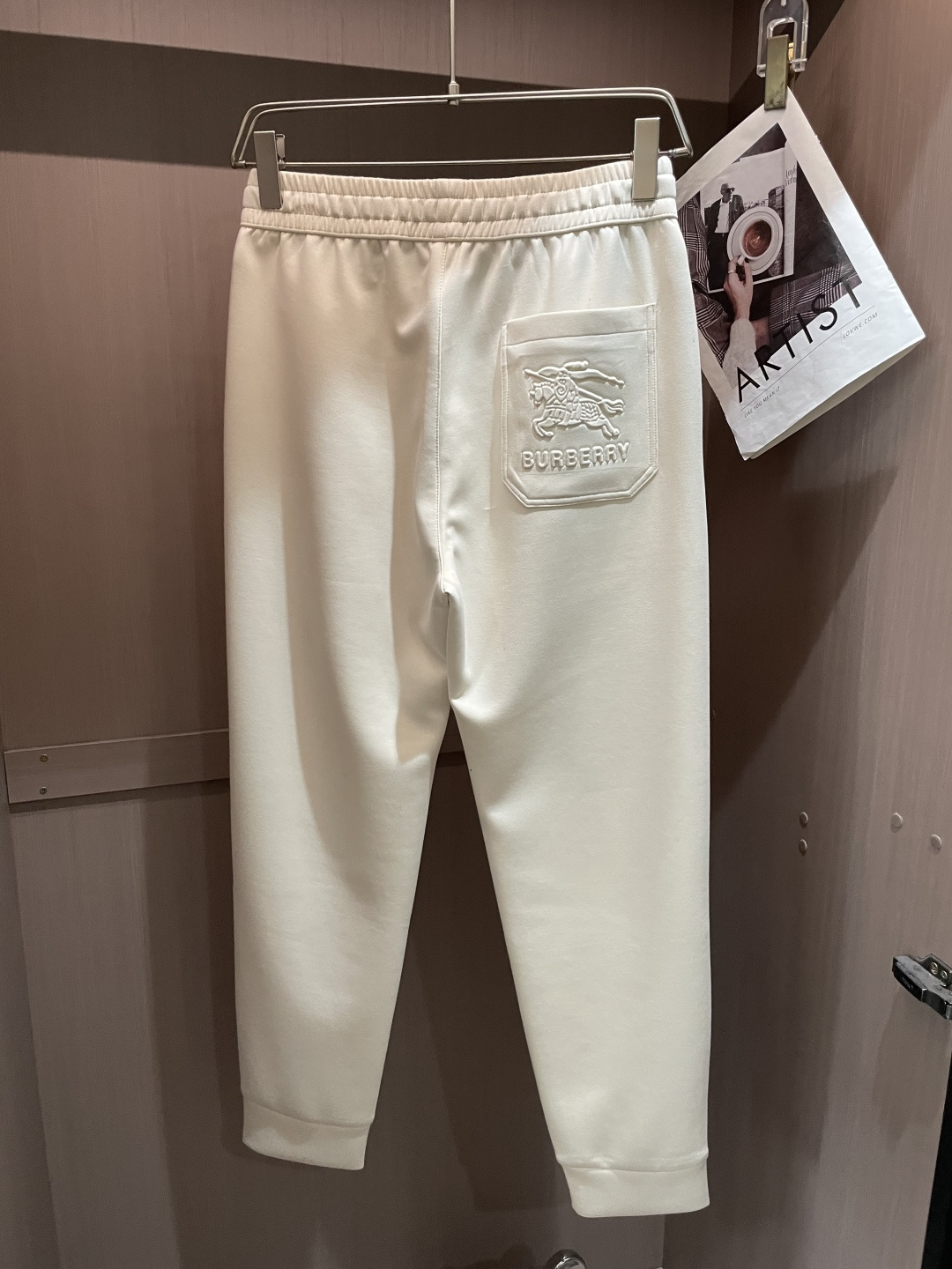 .BUR 2026春夏新款铜氨丝莫代尔空气层休闲卫裤，裤身上刺绣标志性品牌标识，客供定制品牌刻印五金配件
