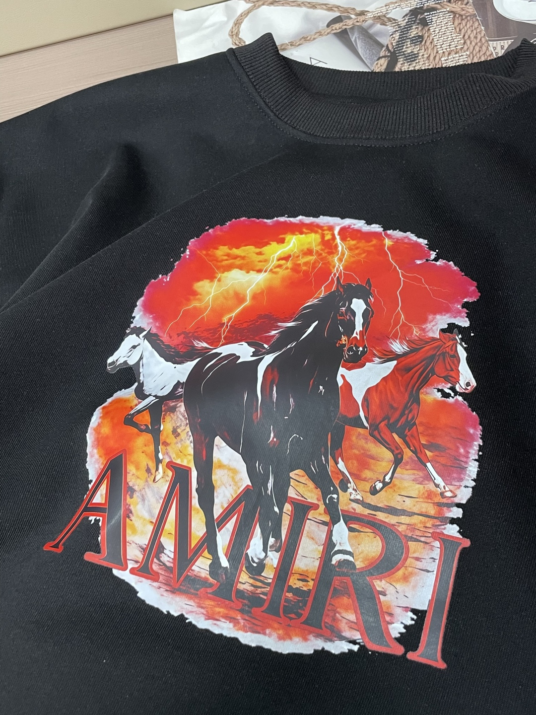 🌾 AMIRI /2025秋冬新品 马年限定/本命年宝宝快入定制顶级卫衣棉，面料特别有质感，冬季必备单品