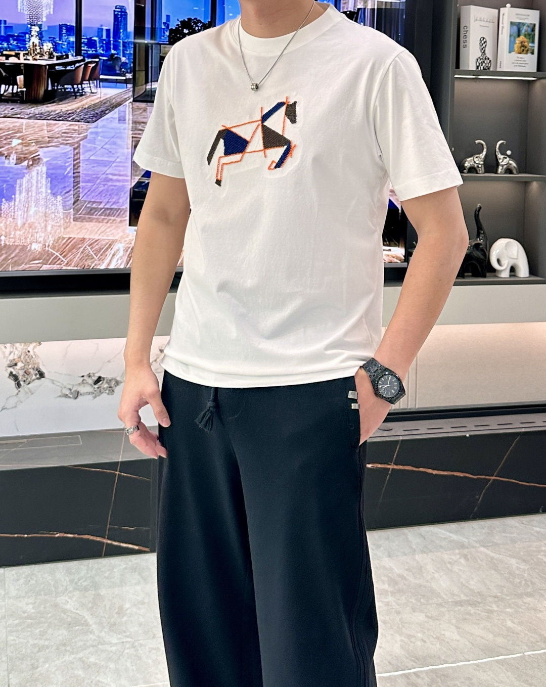 爱🐎仕 2026春夏新款男士短袖T恤，全新升级百搭基础款，低调奢华，品格之选！甄选进口丝光棉打造而成，吸