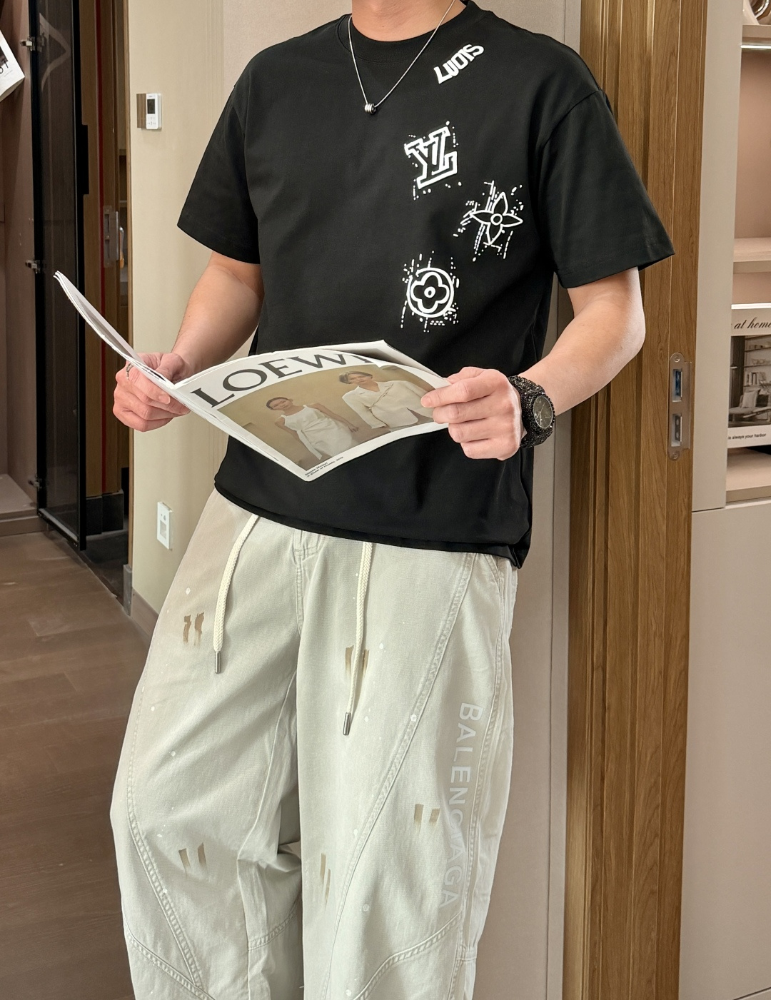 L v 官网同款 官网同款 官网同款⚠️重磅推荐！2026ss夏装新品 专柜在售 最新系列图案logo短