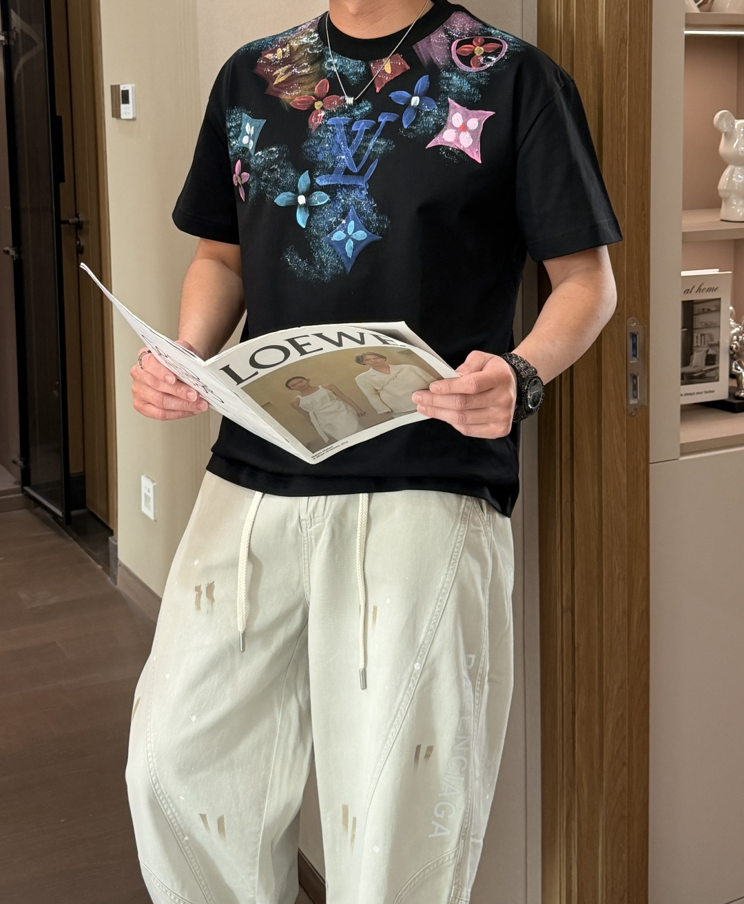 驴家 2026春夏新款首发专柜最新款短袖圆领T恤 高端订制 设计前卫时尚！品牌logo重工艺设计 高端定