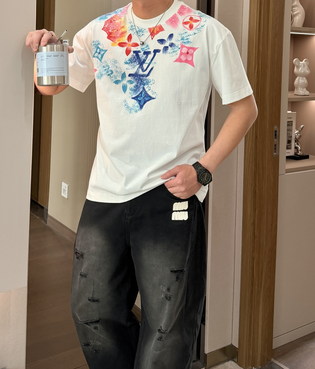 驴家 2026春夏新款首发专柜最新款短袖圆领T恤 高端订制 设计前卫时尚！品牌logo重工艺设计 高端定