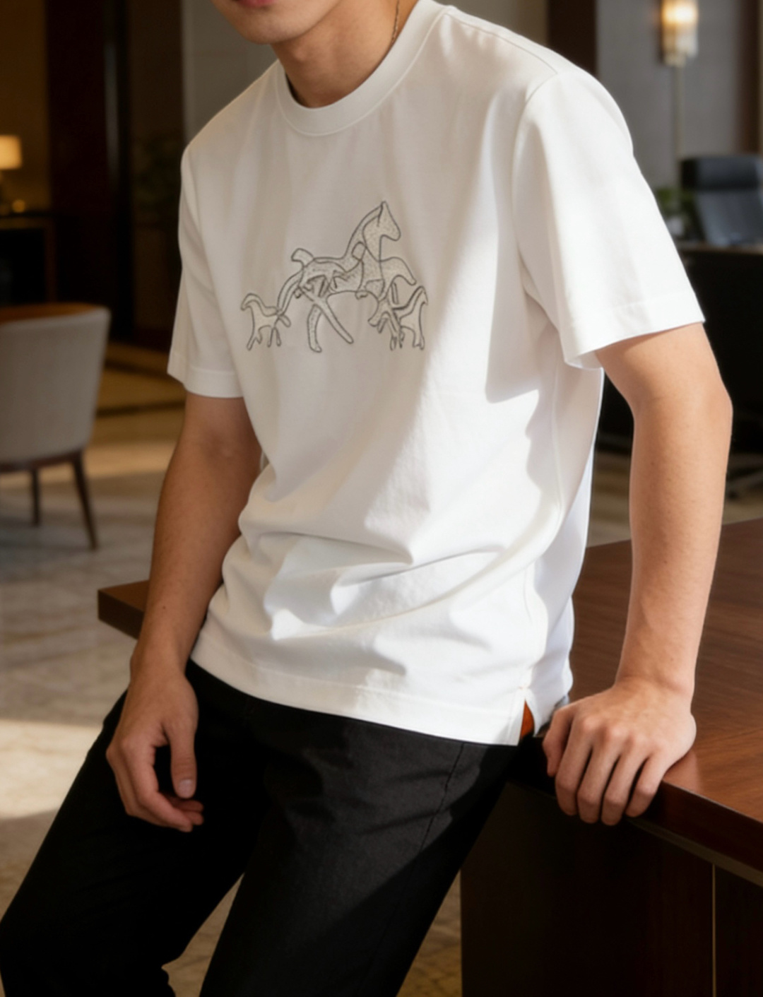 爱🐎仕 2026春夏新款男士短袖T恤，全新升级百搭基础款，低调奢华，品格之选！甄选进口丝光棉打造而成，吸