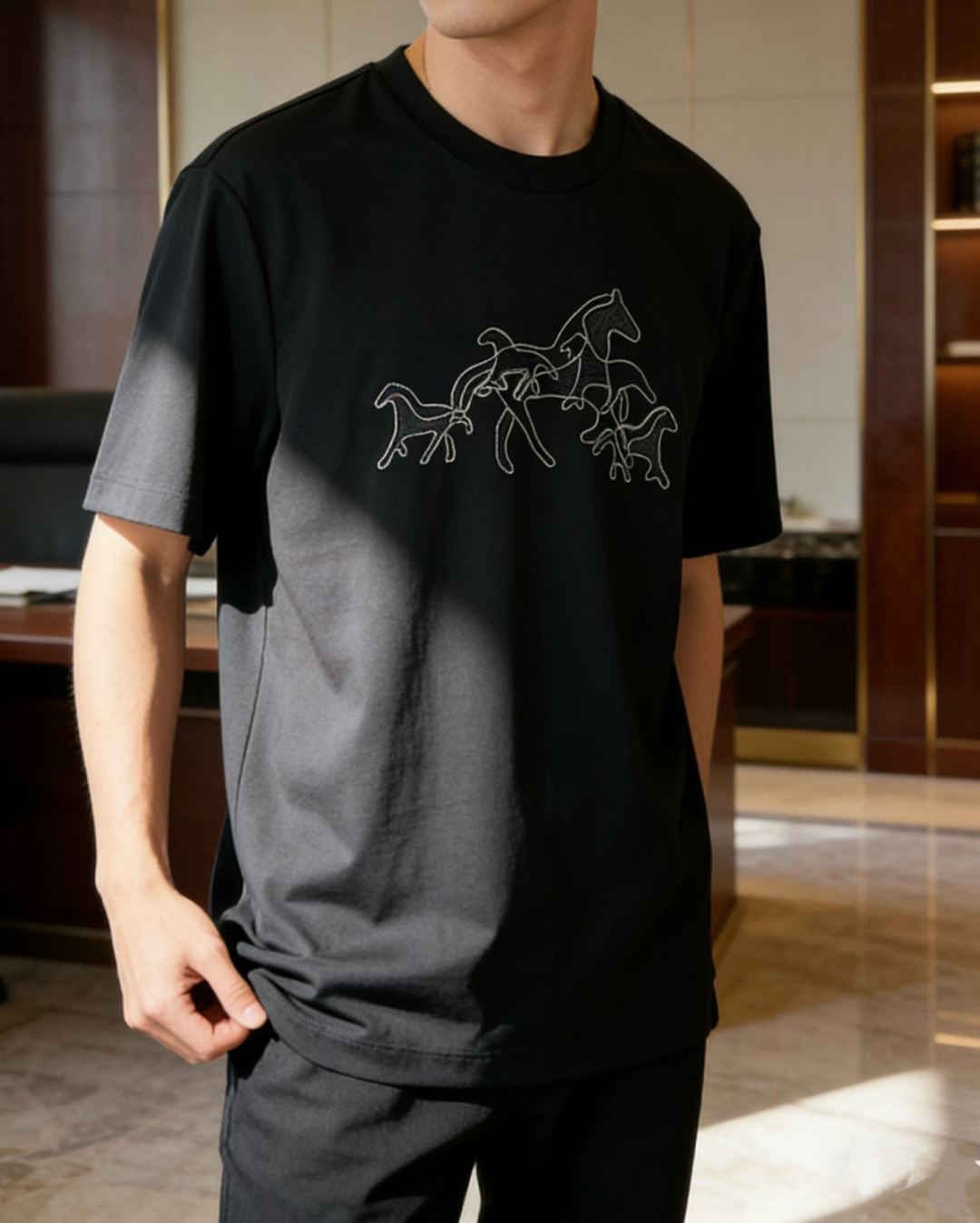 爱🐎仕 2026春夏新款男士短袖T恤，全新升级百搭基础款，低调奢华，品格之选！甄选进口丝光棉打造而成，吸