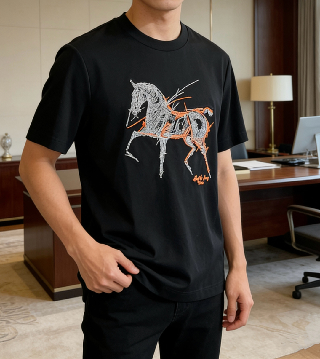 爱🐎仕 2026春夏新款男士短袖T恤，全新升级百搭基础款，低调奢华，品格之选！甄选进口丝光棉打造而成，吸