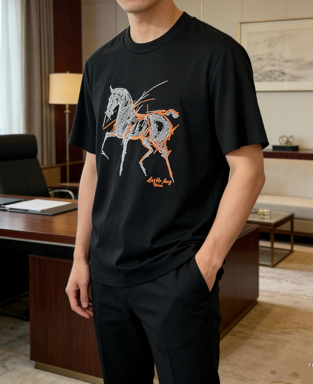 爱🐎仕 2026春夏新款男士短袖T恤，全新升级百搭基础款，低调奢华，品格之选！甄选进口丝光棉打造而成，吸
