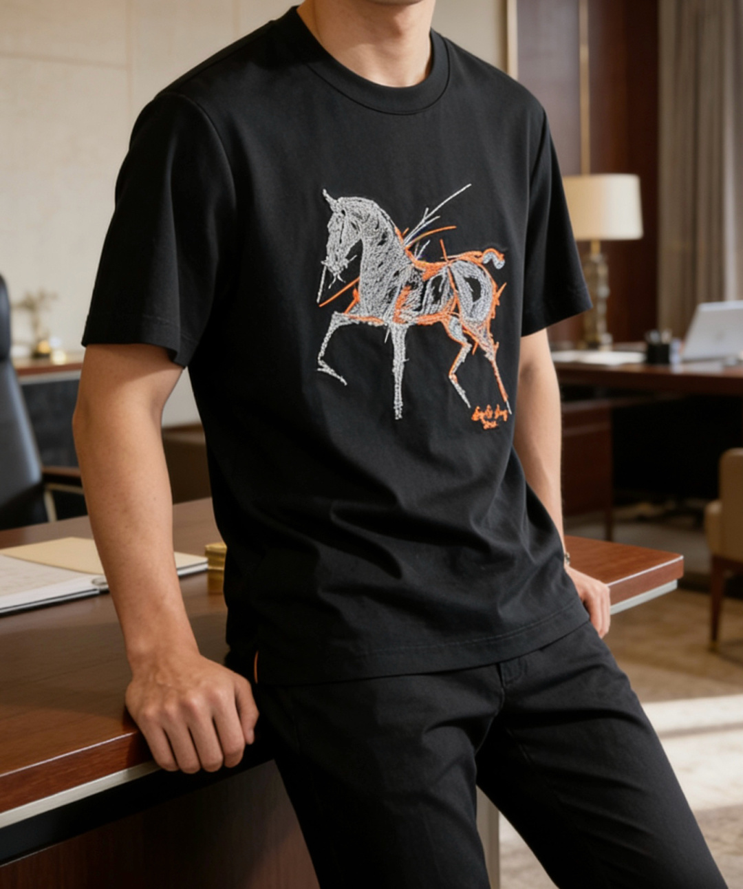 爱🐎仕 2026春夏新款男士短袖T恤，全新升级百搭基础款，低调奢华，品格之选！甄选进口丝光棉打造而成，吸