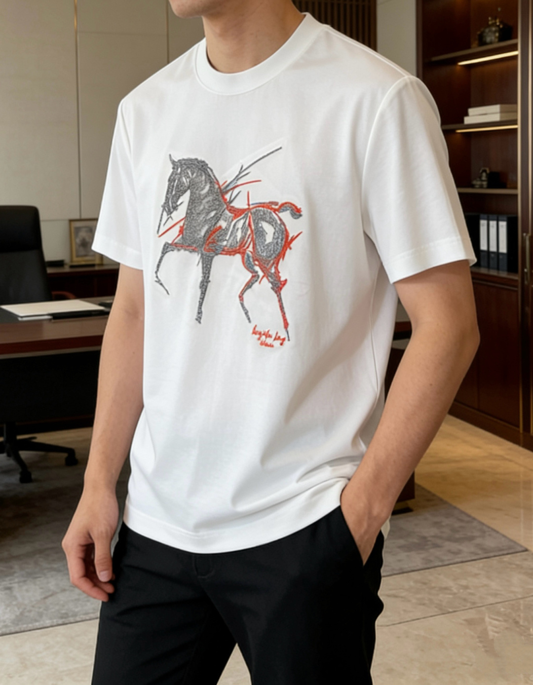 爱🐎仕 2026春夏新款男士短袖T恤，全新升级百搭基础款，低调奢华，品格之选！甄选进口丝光棉打造而成，吸