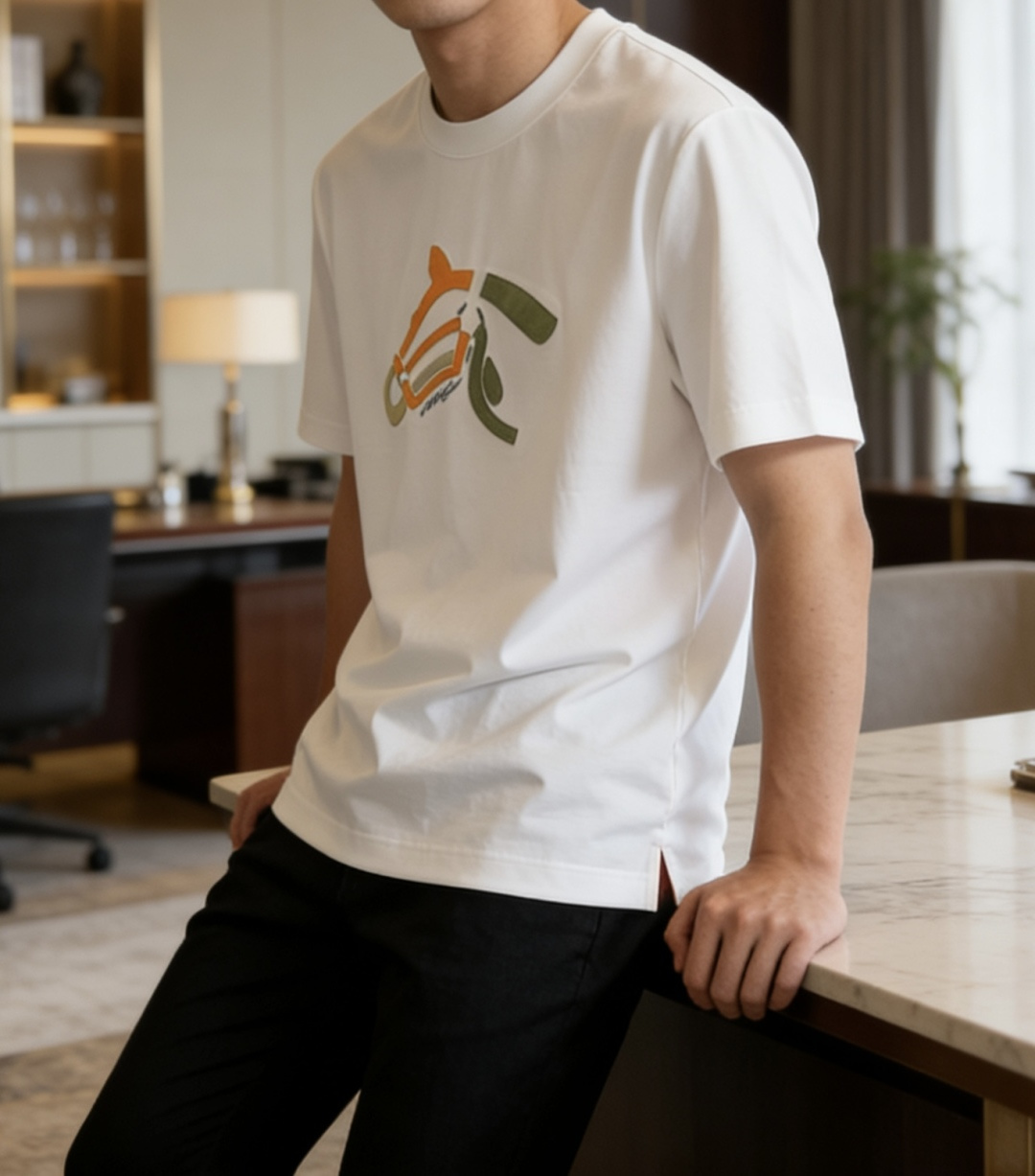 爱🐎仕 2026春夏新款男士短袖T恤，全新升级百搭基础款，低调奢华，品格之选！甄选进口丝光棉打造而成，吸