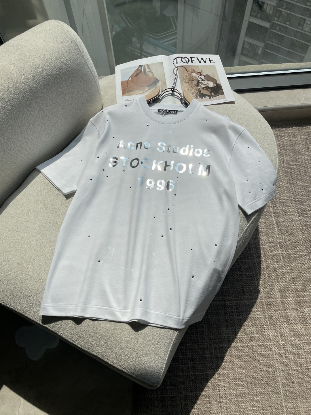 Acne 2026春夏新款首发专柜最新款短袖圆领T恤 高端订制 设计前卫时尚！品牌logo重工艺设计 高
