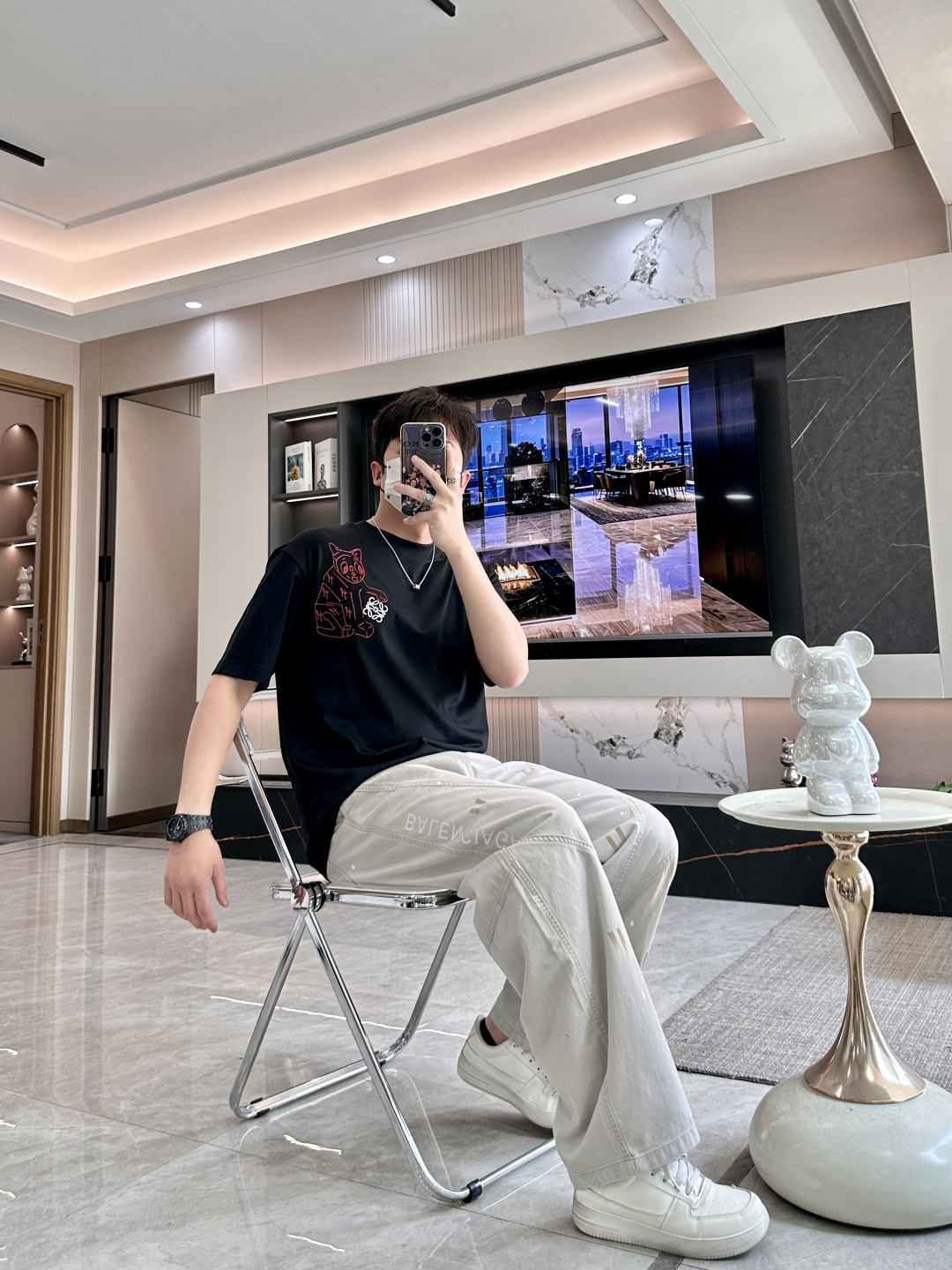 Loewe 2026春夏新款首发专柜最新款短袖圆领T恤 高端订制 设计前卫时尚！品牌logo重工艺设计 