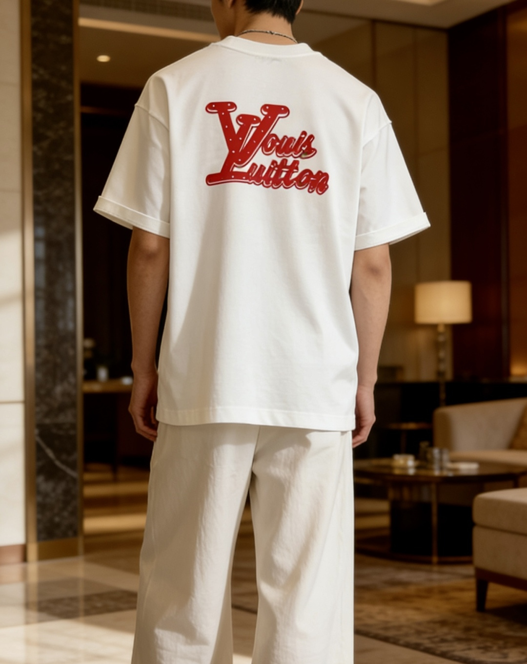 Lv2026春夏款/官网同步面料采用重磅纯棉精梳棉面料，OS宽松版型，上身版型超正！日常百搭，衣橱必备单
