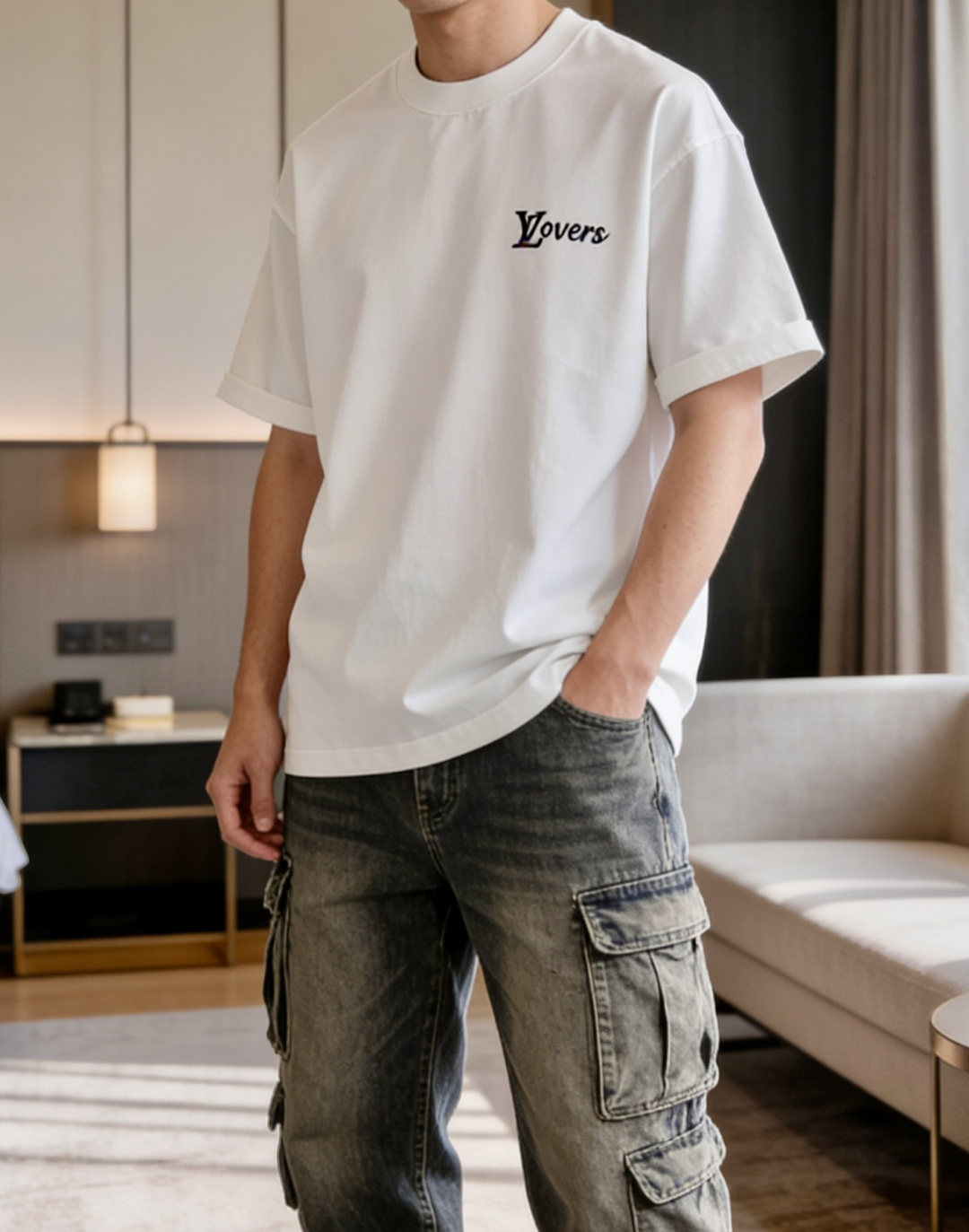 Lv2026春夏款/官网同步面料采用重磅纯棉精梳棉面料，OS宽松版型，上身版型超正！日常百搭，衣橱必备单