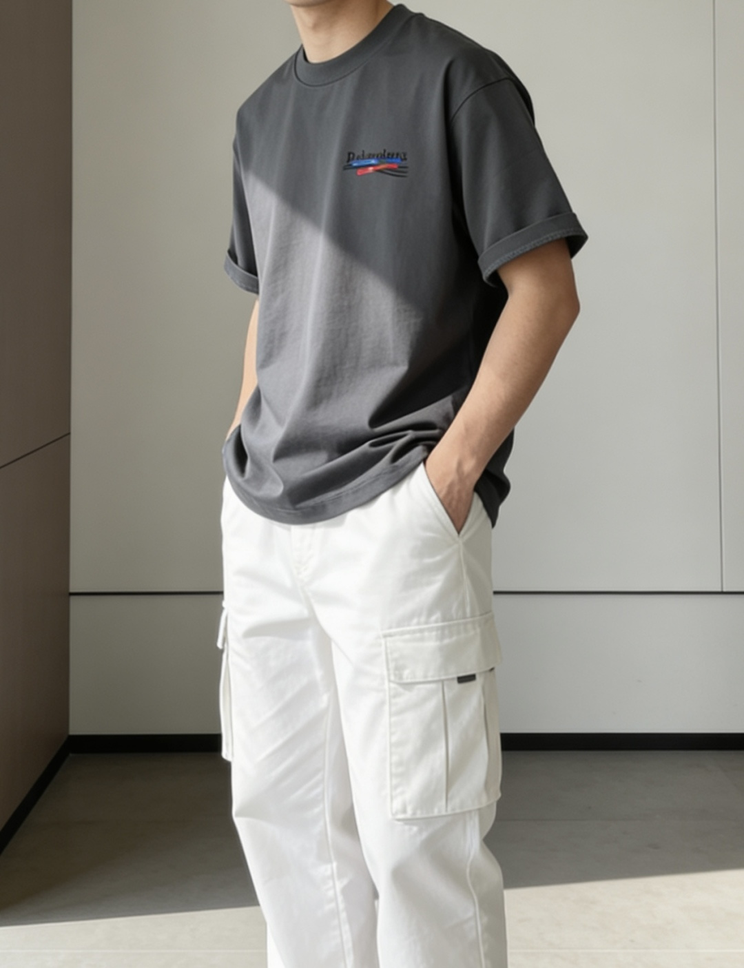 巴黎2026春夏款/官网同步面料采用重磅纯棉精梳棉面料，OS宽松版型，上身版型超正！日常百搭，衣橱必备单