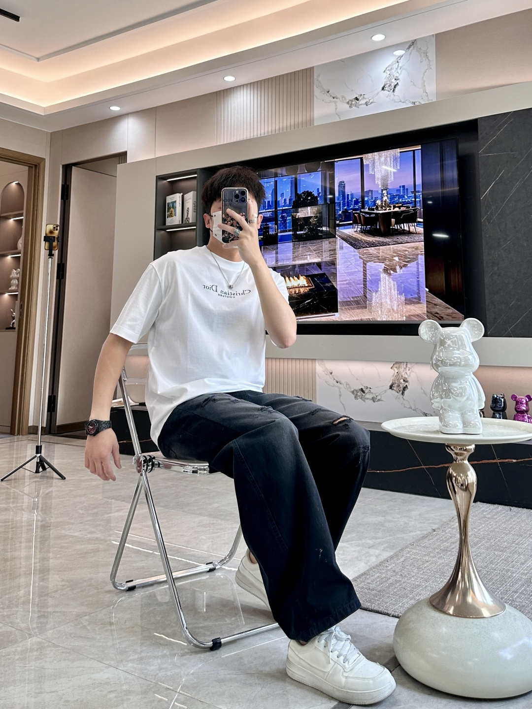 D奥 2026春夏新款首发专柜最新款短袖圆领T恤 高端订制 设计前卫时尚！品牌logo重工艺设计 高端定