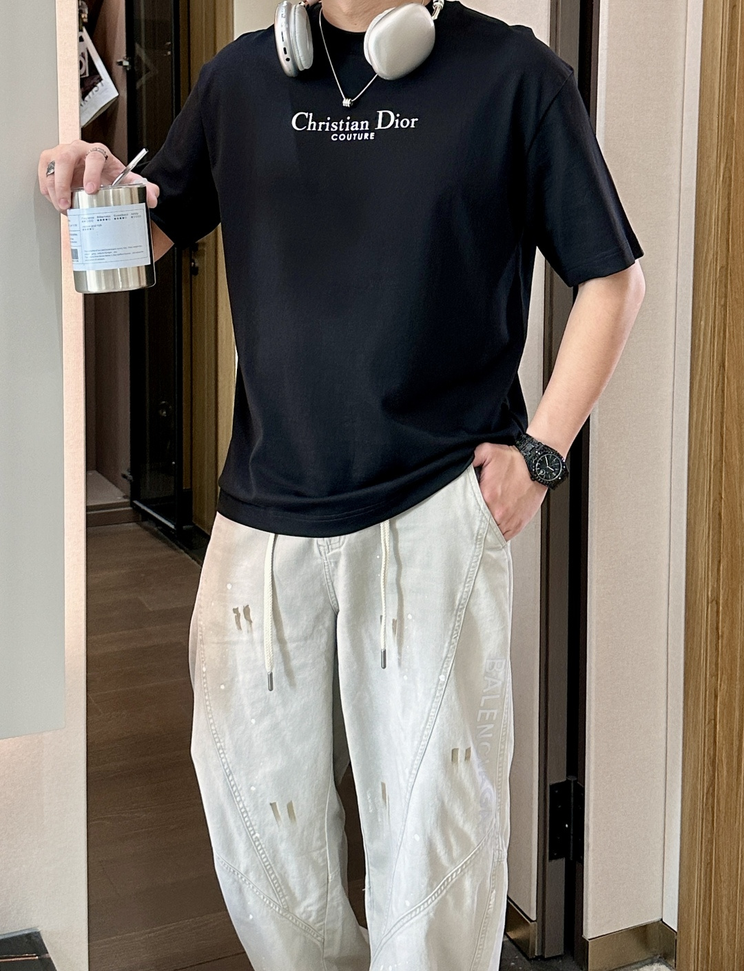 D奥 2026春夏新款首发专柜最新款短袖圆领T恤 高端订制 设计前卫时尚！品牌logo重工艺设计 高端定