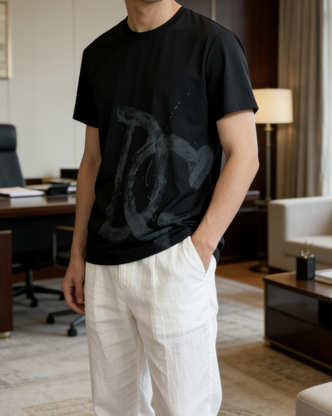 DG 2026 春夏新款男士短袖T恤，全新升级百搭基础款，低调奢华，品格之选！甄选进口丝光棉打造而成，吸