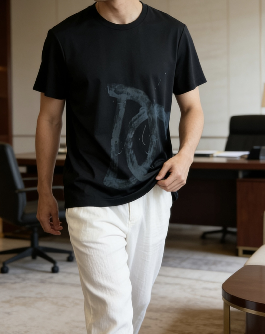 DG 2026 春夏新款男士短袖T恤，全新升级百搭基础款，低调奢华，品格之选！甄选进口丝光棉打造而成，吸