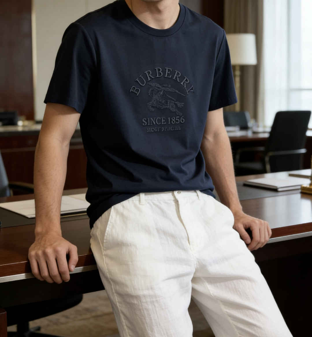 · Bur 2026 春夏新款男士短袖T恤，全新升级百搭基础款，低调奢华，品格之选！甄选进口丝光棉打造而