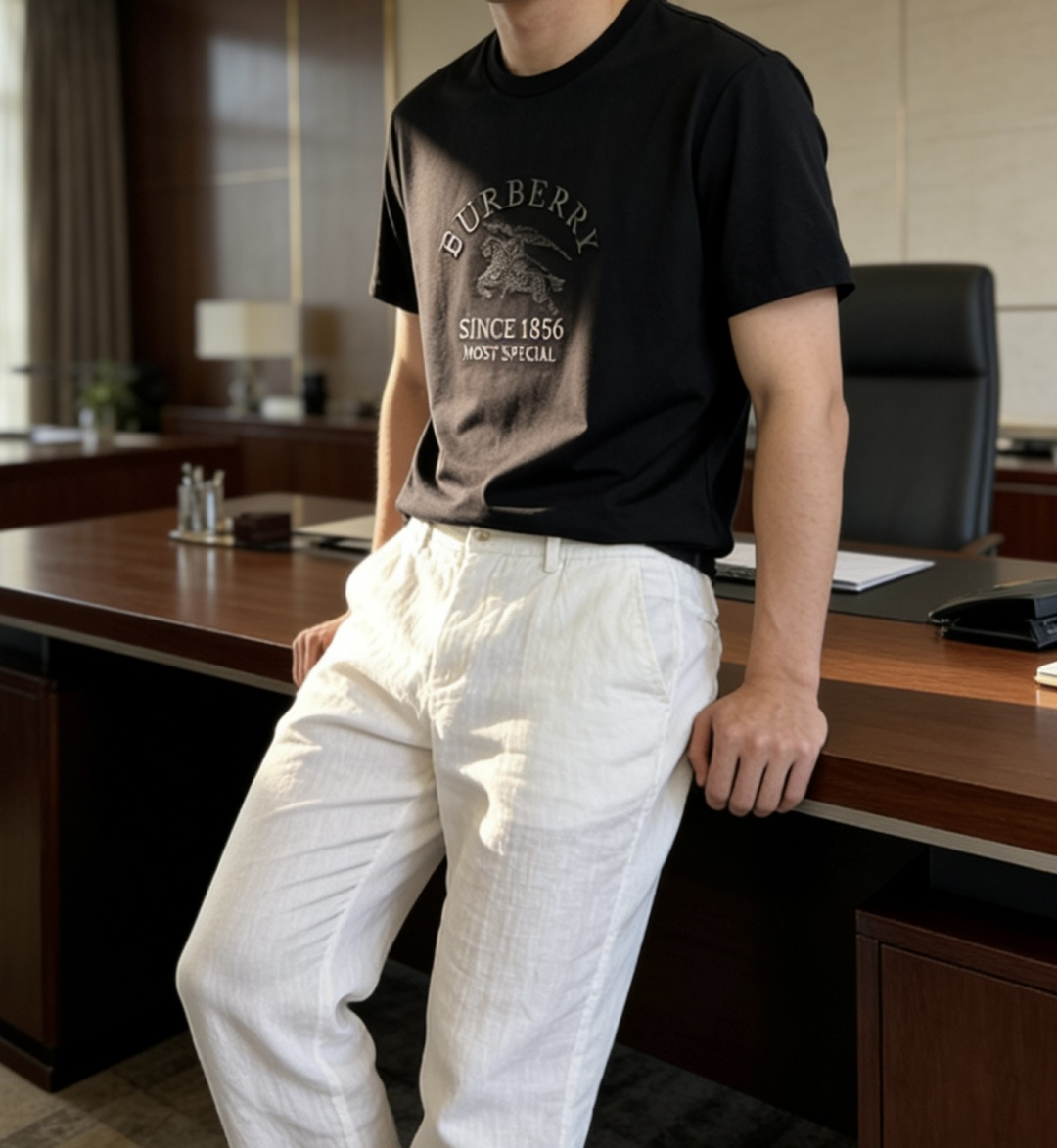 · Bur 2026 春夏新款男士短袖T恤，全新升级百搭基础款，低调奢华，品格之选！甄选进口丝光棉打造而