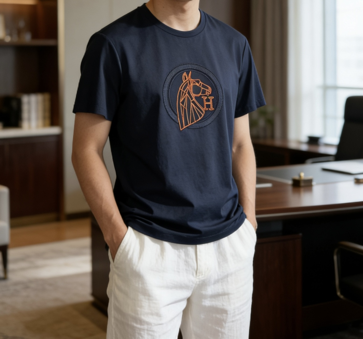 · 爱🐎仕 2026 春夏新款男士短袖T恤，全新升级百搭基础款，低调奢华，品格之选！甄选进口丝光棉打造而