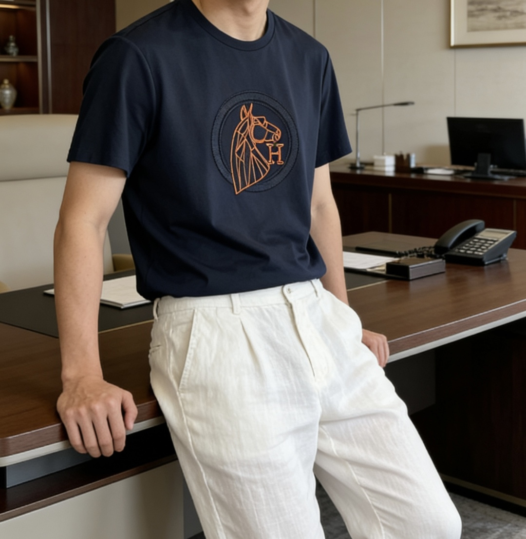 · 爱🐎仕 2026 春夏新款男士短袖T恤，全新升级百搭基础款，低调奢华，品格之选！甄选进口丝光棉打造而