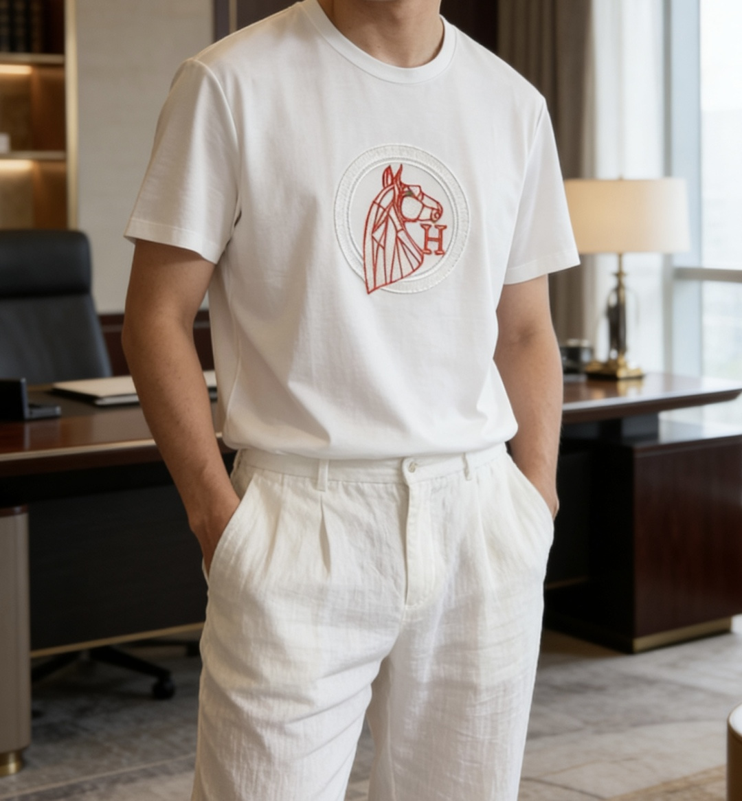 · 爱🐎仕 2026 春夏新款男士短袖T恤，全新升级百搭基础款，低调奢华，品格之选！甄选进口丝光棉打造而