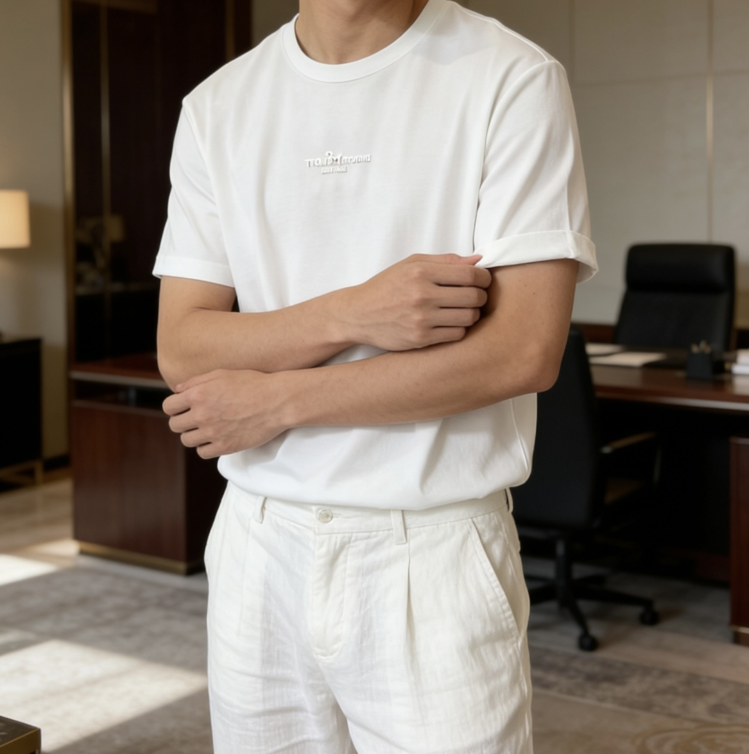 · TB 2026 春夏新款男士短袖T恤，全新升级百搭基础款，低调奢华，品格之选！甄选进口丝光棉打造而成