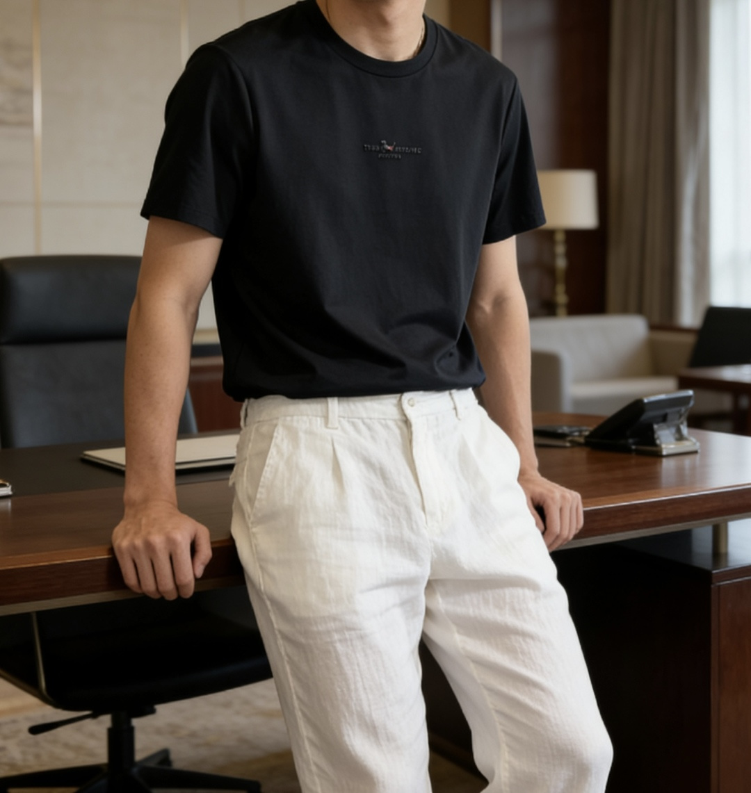 · TB 2026 春夏新款男士短袖T恤，全新升级百搭基础款，低调奢华，品格之选！甄选进口丝光棉打造而成