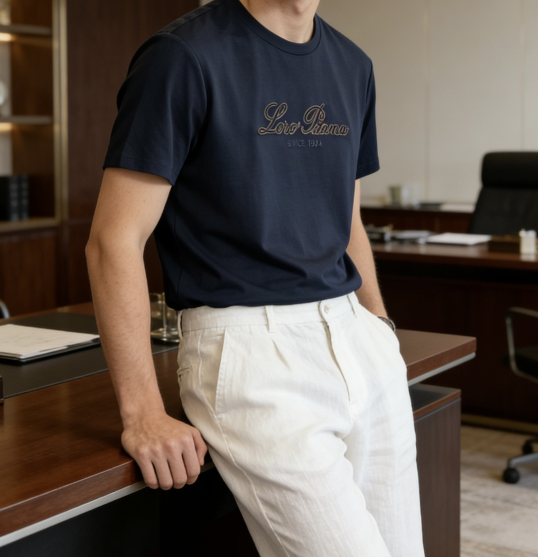 · loro Piana 1966 春夏新款男士短袖T恤，全新升级百搭基础款，低调奢华，品格之选！甄选进