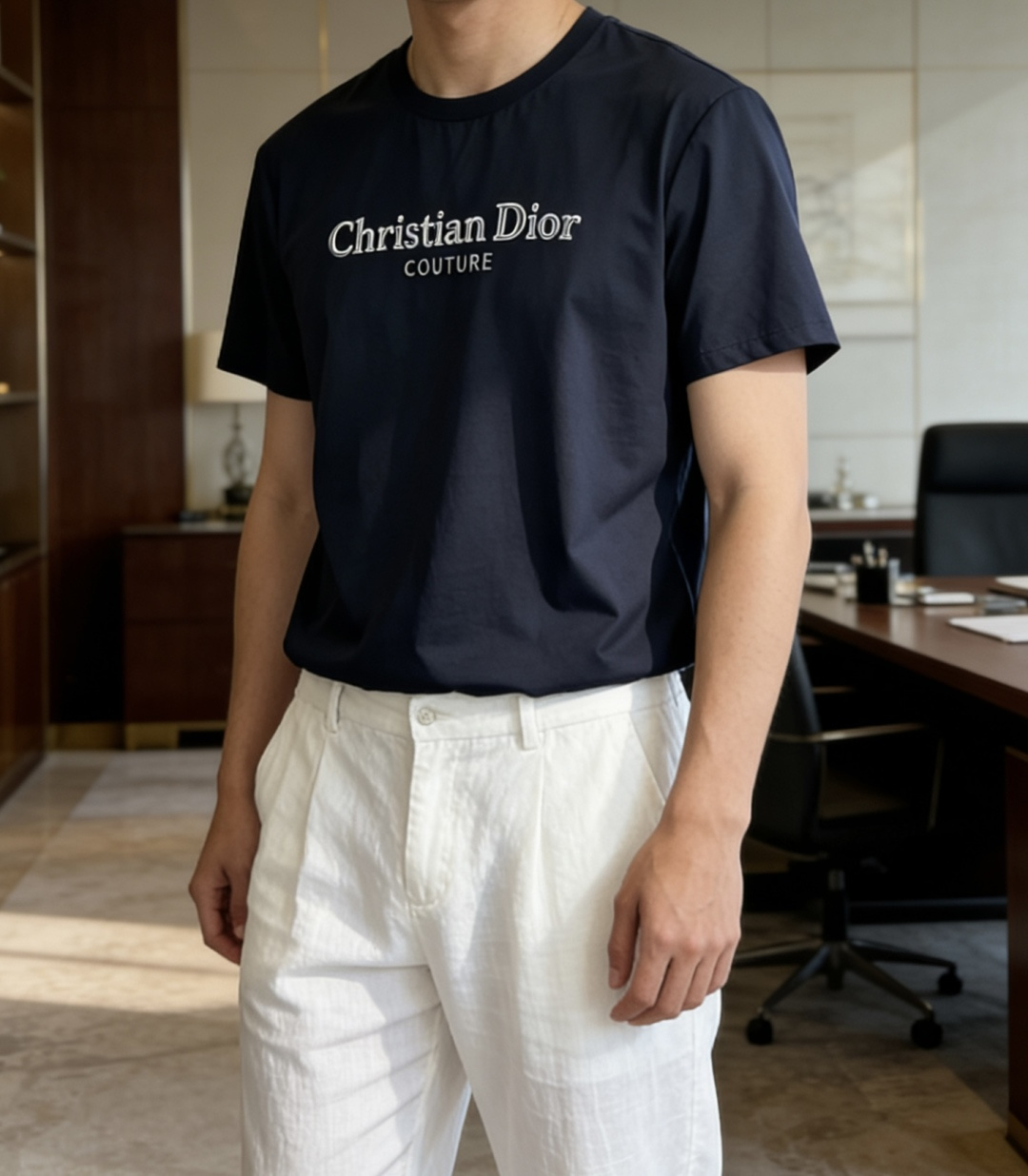 D奥 2026 春夏新款男士短袖T恤，全新升级百搭基础款，低调奢华，品格之选！甄选进口丝光棉打造而成，吸