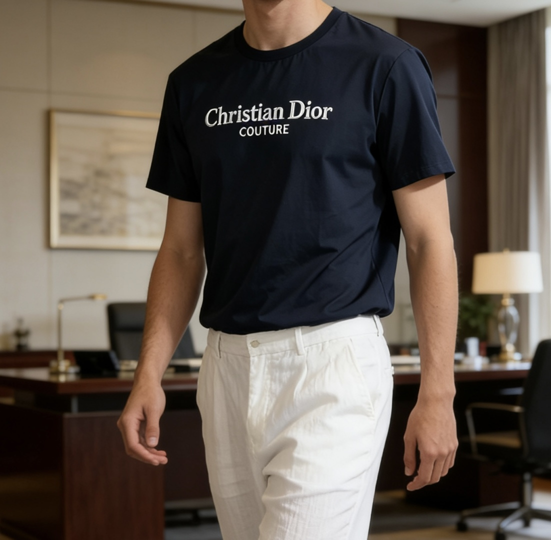 D奥 2026 春夏新款男士短袖T恤，全新升级百搭基础款，低调奢华，品格之选！甄选进口丝光棉打造而成，吸