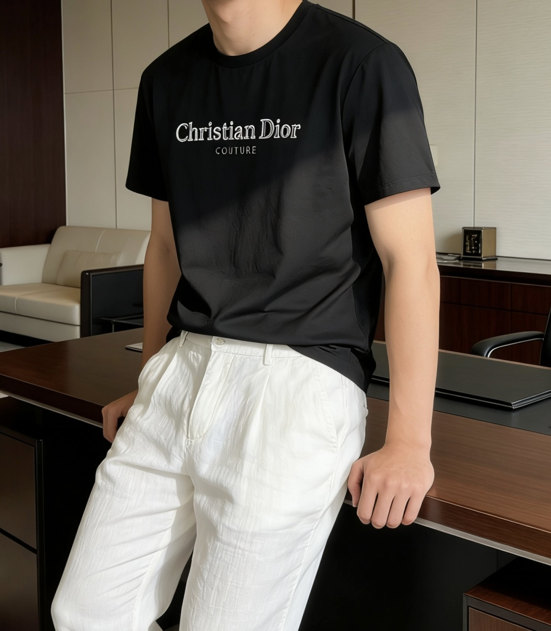 D奥 2026 春夏新款男士短袖T恤，全新升级百搭基础款，低调奢华，品格之选！甄选进口丝光棉打造而成，吸
