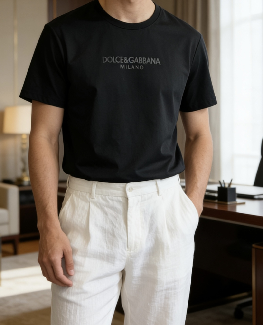 · DG 2026 春夏新款男士短袖T恤，全新升级百搭基础款，低调奢华，品格之选！甄选进口丝光棉打造而成