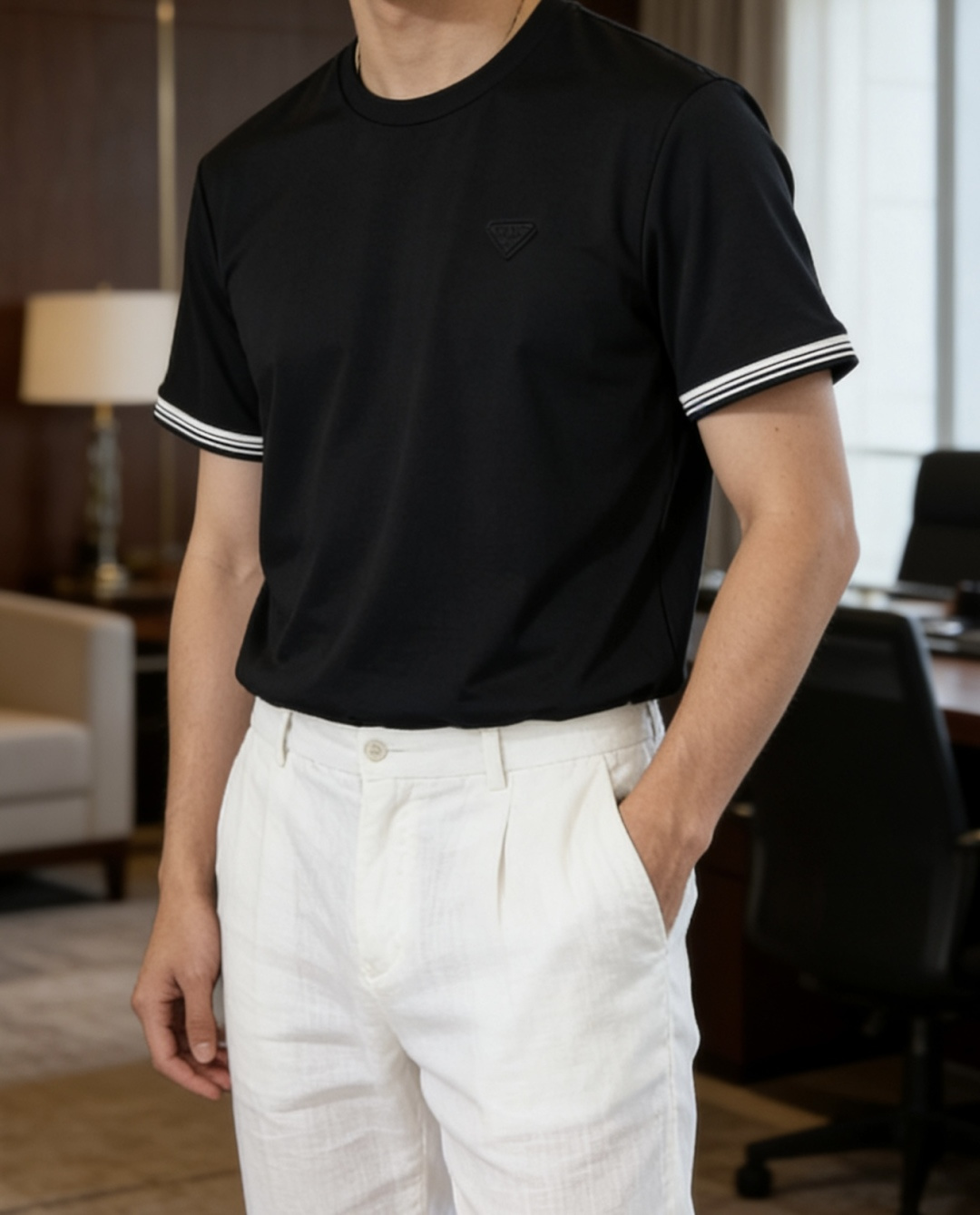 · Prad 2026 春夏新款男士短袖T恤，全新升级百搭基础款，低调奢华，品格之选！甄选进口丝光棉打造